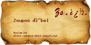Zsupos Ábel névjegykártya